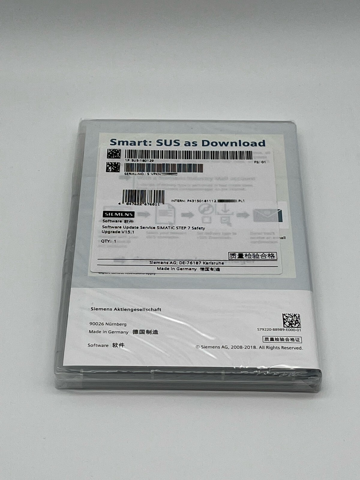 Siemens Simatic Step 7 Safety Upgrade V15.1 SUS-180129 Software Update Service