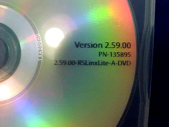 ROCKWELL AUTOMATION RSLINX CLASSIC LITE DVD 2.59 SI