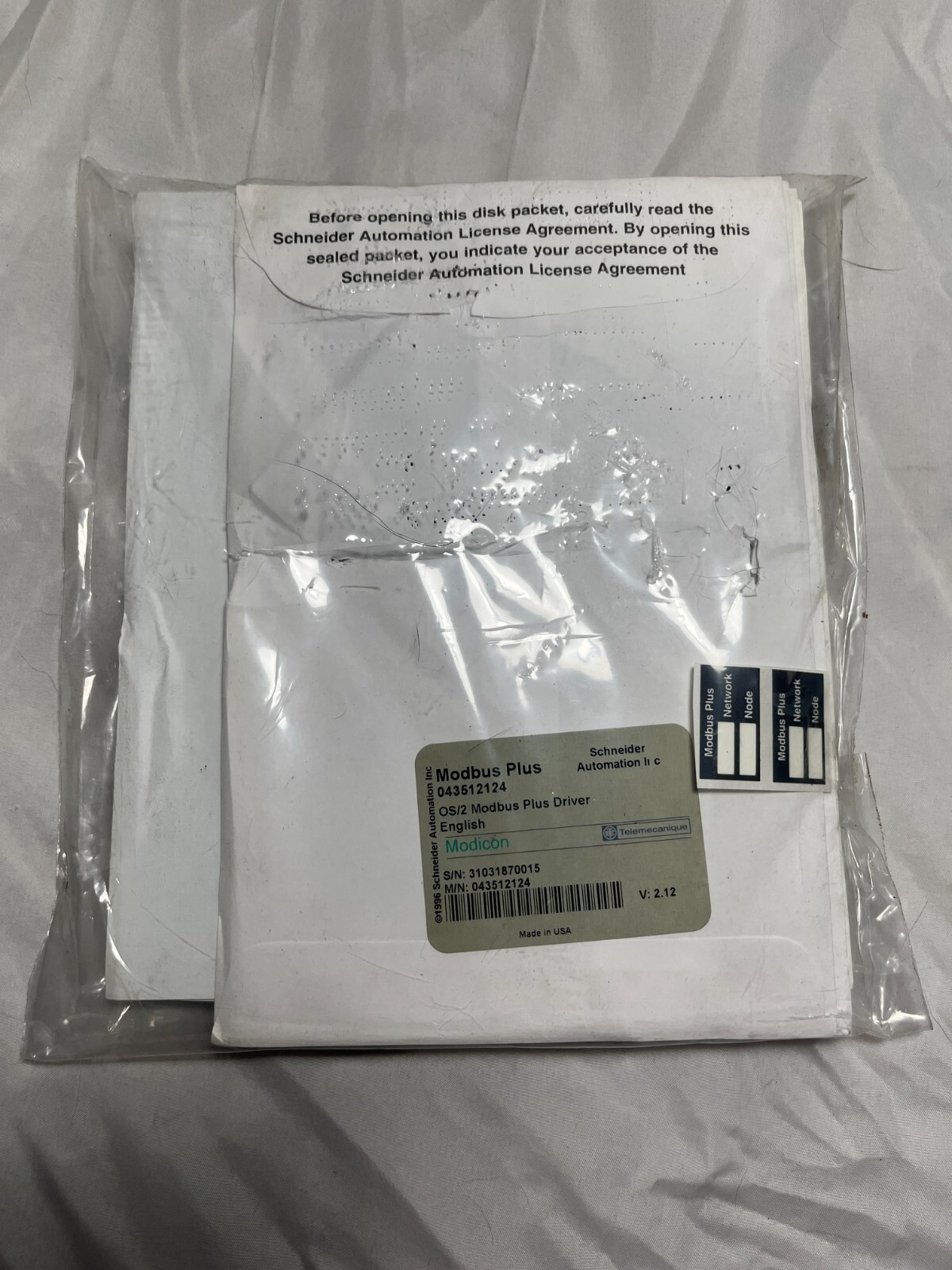 Schneider Electric, Modicon, Modbus Plus Driver 043512124 OS/2