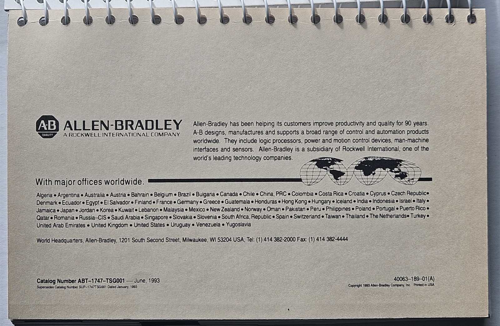Allen-Bradley 1747 SLC 500 Software Programmer’s Quick Reference Guide Rel 2.03