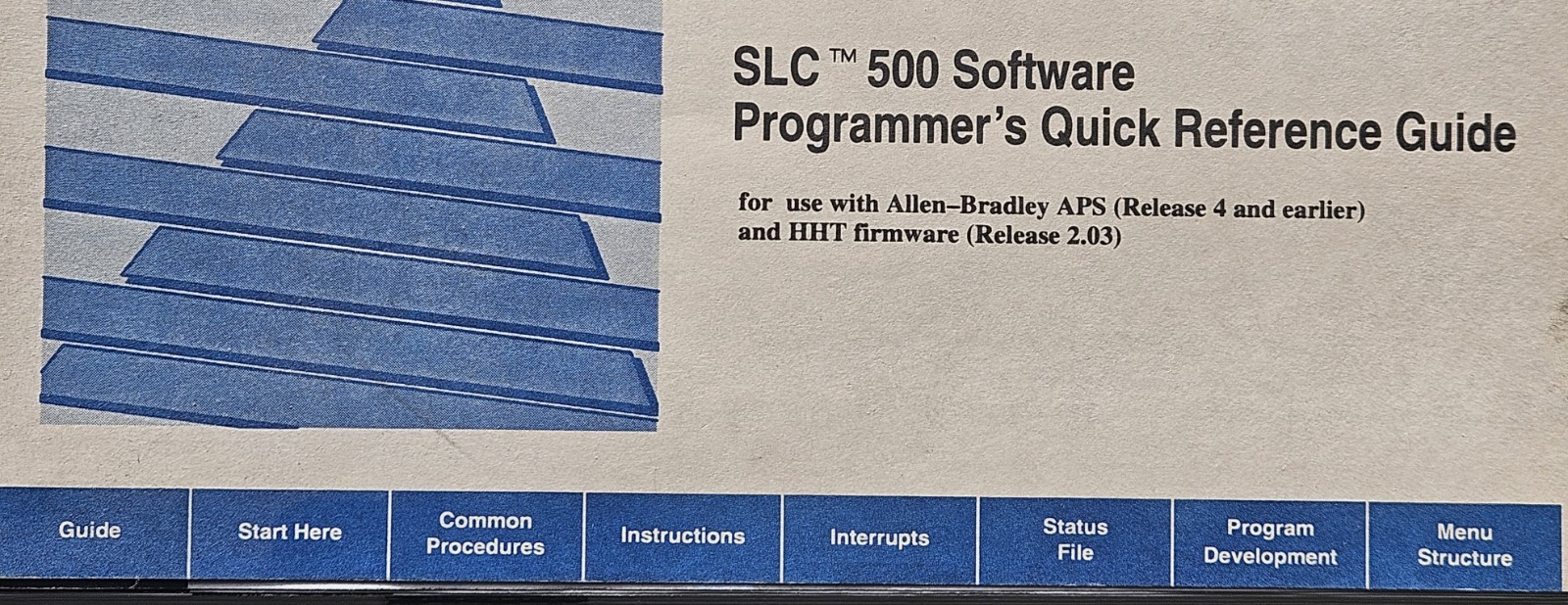 Allen-Bradley 1747 SLC 500 Software Programmer’s Quick Reference Guide Rel 2.03