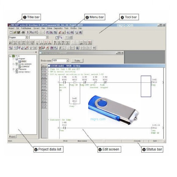 PLC Software Ladder, Function Logic Block Industrial Automation Programming HMI