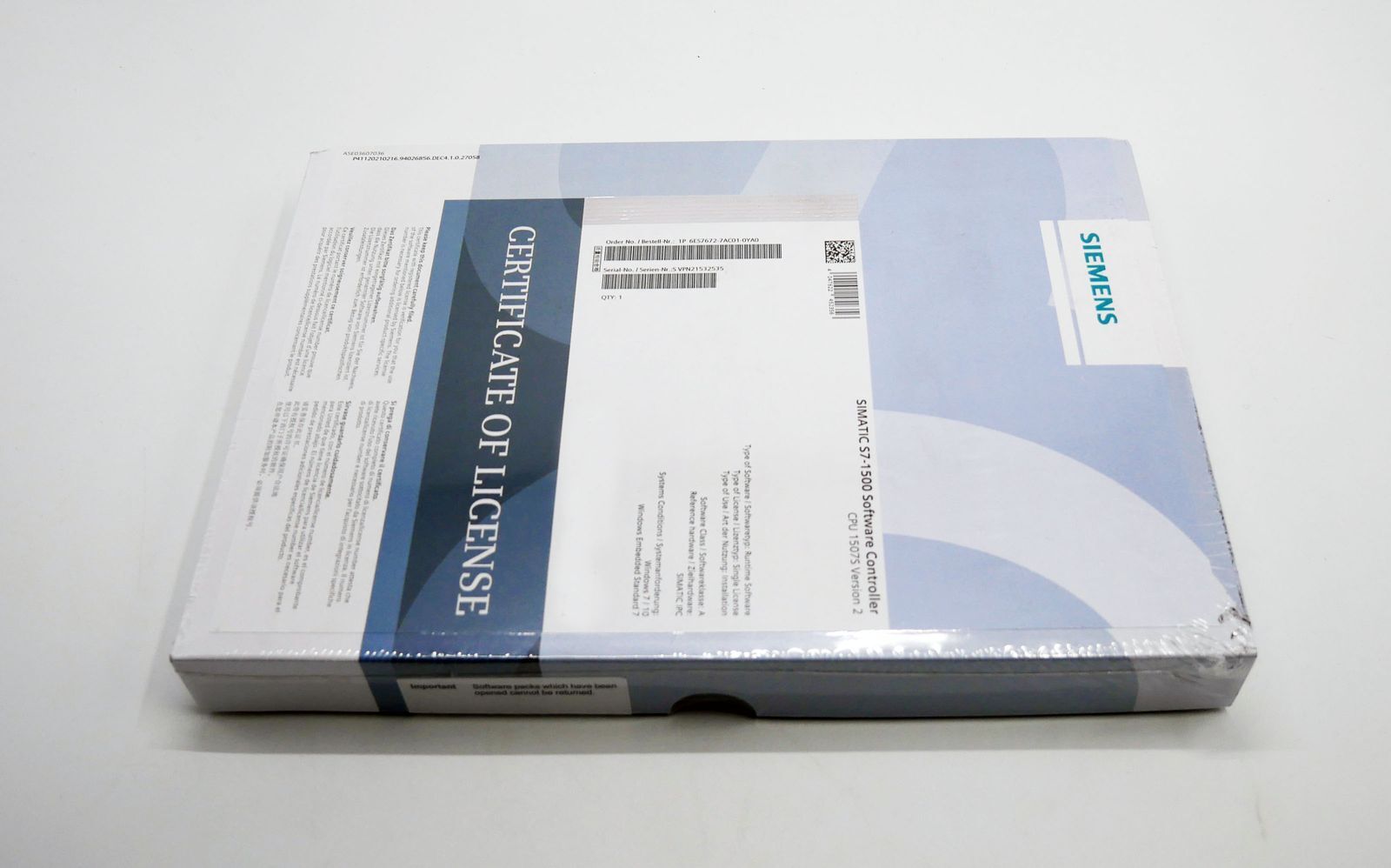 Siemens SIMATIC S7-1500 6ES7672-7AC01-0YA0 Ver: 2 Software Controllers -sealed-