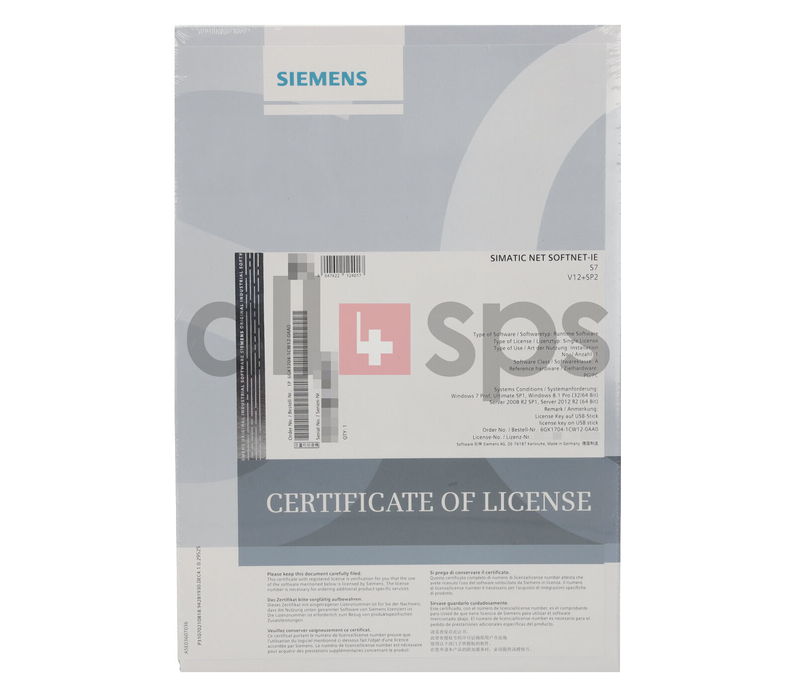 SIMATIC NET SOFTNET-IE S7 V12 SP2 – 6GK1704-1CW12-0AA0 (NS)