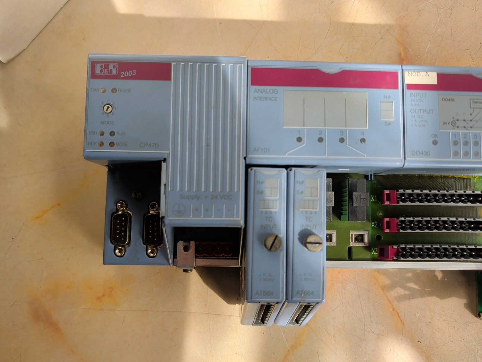 B&R AUTOMATION CP470 CPU W/ AF101 (2) DO435 (1) DM435 (3) DM435 (1) DO720 RACK