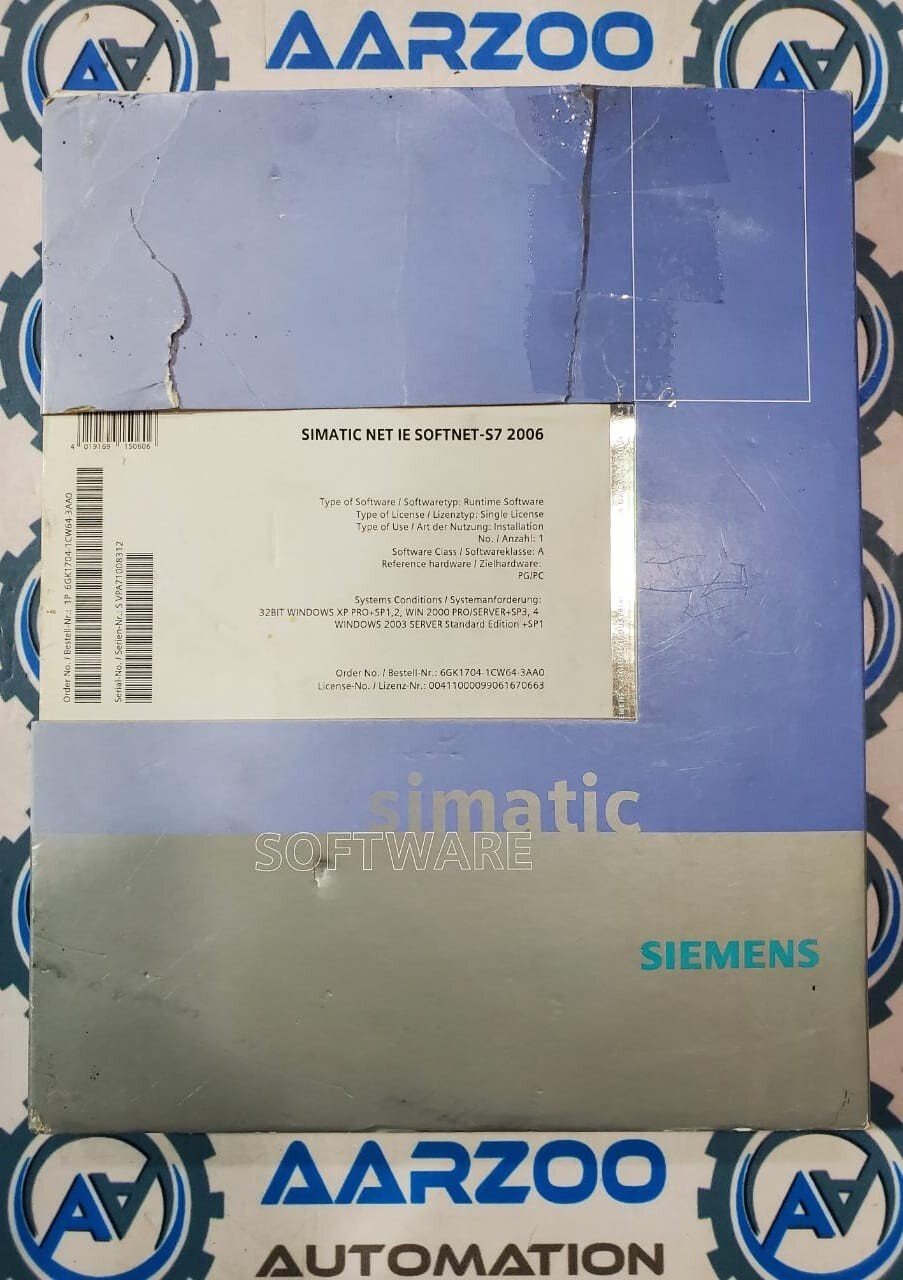 Siemens Simatic Net IE Softnet-S7 2006 6GK1704-1CW64-3AA0