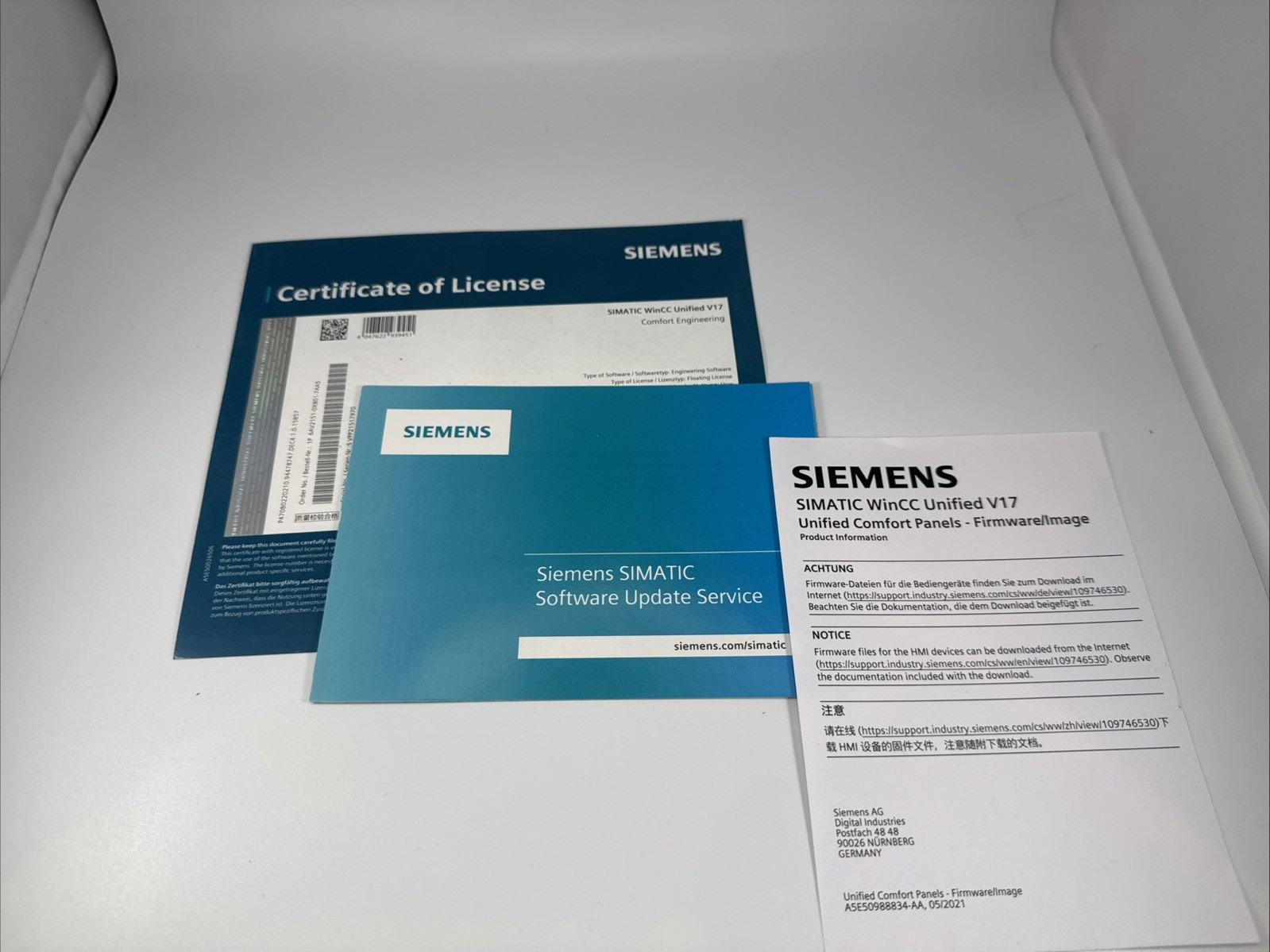 Siemens SIMATIC WinCC Unified V17 Comfort Engineering 6AV2151-0XB01-7AA5