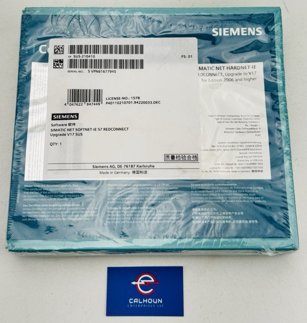 New! SIEMENS 6GK1716-0HB00-3AE0 S7 Reconnect SUS Simatic Net V17* WARRANTY*